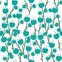 Abstract seamless patern with blue flowers vector