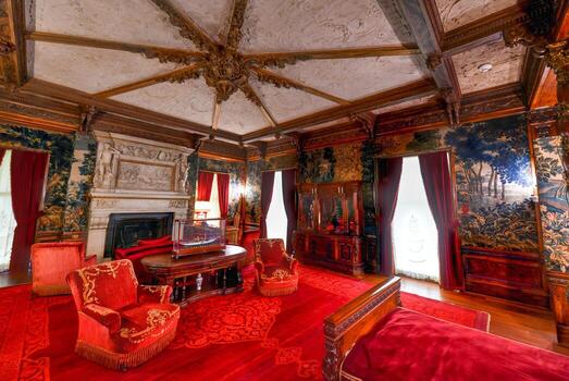 nueva york - 31 de agosto de 2019 - mansión vanderbilt en hyde park, nueva york. Históricamente conocido como Hyde Park, el sitio histórico nacional de la mansión de Vanderbilt es una de las propiedades más antiguas del río Hudson. foto