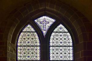 Beautiful Mont Saint-Michel cathedral on the island, Normandy, Northern France, Europe, 2022 photo