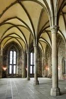 Beautiful Mont Saint-Michel cathedral on the island, Normandy, Northern France, Europe, 2022 photo