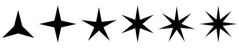 Set of star icons vector