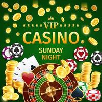 juegos de casino en línea con ruleta y póquer vector
