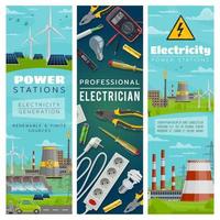 Electricity power plants of nuclear and eco energy