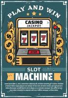 Casino gambling club slot machine, vector