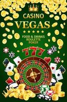 Casino online poster Internet gambling vector