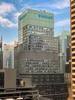 New York City - July 31, 2019 -  Barclays office building in Manhattan. British multinational banking and financial services company headquartered in London. photo