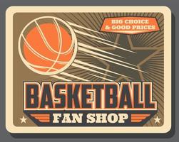 Basketball sport balls fan shop vector