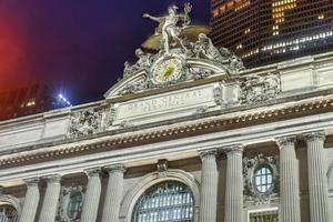 Grand Central Terminal at night in New York City. photo