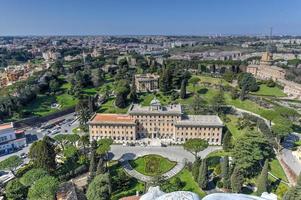 View of the Vatican City from Saint Peter's dome in the Vatican City, Rome, Italy photo