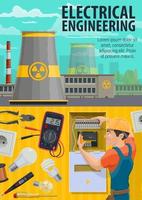 Electrical engineering and power plant, vector