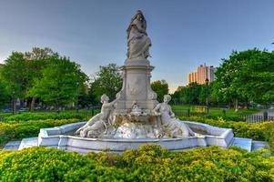 New York City - May 18, 2019 -  Heinrich Heine Fountain also known as Lorelei Fountain in Bronx, New York City. It is dedicated to the memory of the German poet and writer Heinrich Heine. photo