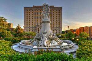 New York City - May 18, 2019 -  Heinrich Heine Fountain also known as Lorelei Fountain in Bronx, New York City. It is dedicated to the memory of the German poet and writer Heinrich Heine. photo