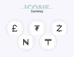 Currency Line Icon Pack 5 Icon Design. . sign. try. money. ruble vector