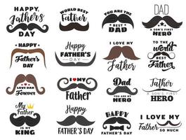 Holiday icons, Fathers day celebration vector