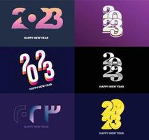 Big Set of 2023 Happy New Year logo text design 2023 number design template vector