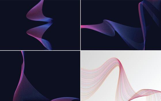 modern wave curve abstract presentation background Pack vector