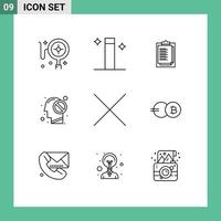 Editable Vector Line Pack of 9 Simple Outlines of coin delete result close closed Editable Vector Design Elements
