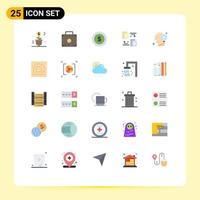 25 Universal Flat Colors Set for Web and Mobile Applications human communication award document files Editable Vector Design Elements