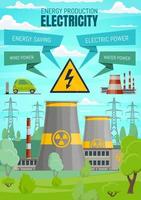 Electricity power stations, renewable sources vector