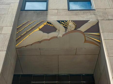 ciudad de nueva york - 24 de mayo de 2019 - rockfeller center, complejo de edificios art deco, situado entre las avenidas 5 y 6 en la ciudad de nueva york. foto