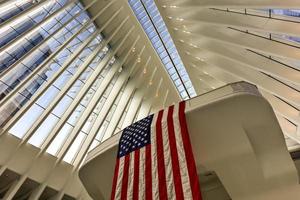 New York, USA - April 16, 2016 -  The Oculus in the World Trade Center Transportation Hub for the PATH in New York City. It is located between 2 World Trade Center and 3 World Trade Center photo