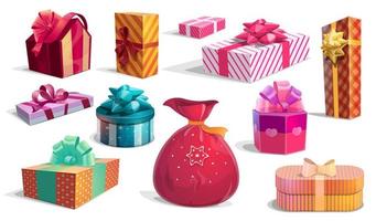 Holidays gift boxes and presents vector