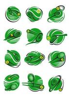 Tennis ball icon for sport club and tournament vector