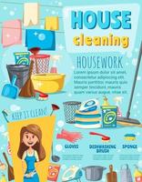 banner de limpieza de casas para el diseño de servicios limpios vector