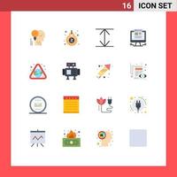 paquete de iconos de vector de stock de 16 signos y símbolos de línea para diseño web etiqueta de computadora ampliar descuento paquete editable de elementos de diseño de vector creativo