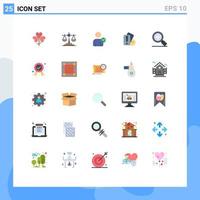 Universal Icon Symbols Group of 25 Modern Flat Colors of plus referee man holding card Editable Vector Design Elements