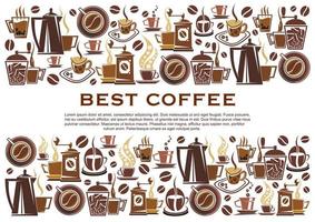 Best coffee cafeteria vector poster