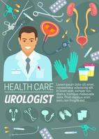 urología medicina y urólogo médico clínica vector