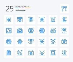 Halloween 25 Blue Color icon pack including beaker. scary. board. horror. ghost vector