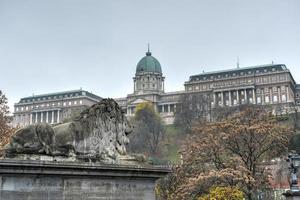 castillo de buda desde el puente de las cadenas, budapest foto