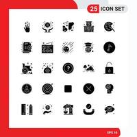 Pictogram Set of 25 Simple Solid Glyphs of paint building car medical healthcare Editable Vector Design Elements