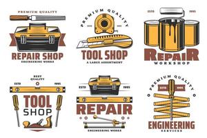 House repair and construction tools vector