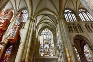 Interior of St. Michael and St. Gudula Cathedral in Brussels, Belgium, 2022 photo