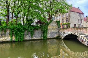 Canals of Bruges, Belgium, the Venice of the North. photo