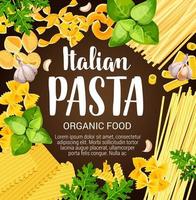 pasta italiana con hierbas y especias vector