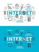 elementos y dispositivos web de internet vector