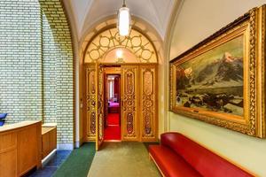 Oslo, Norway - February 27 2016 -  Interior of the Storting buildingis the seat of the Storting, the parliament of Norway, located in central Oslo. photo