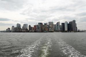 View of downtown Manhattan on a cloudy day. photo