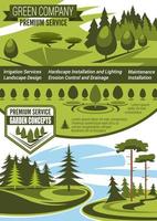 Landscaping and gardening service company banner vector