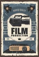 Film production, cinema or movie industry vector