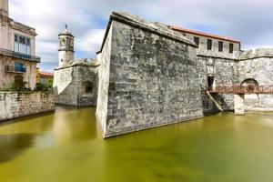 View along the moat of the Castillo de la Real Fuerza in Havana, Cuba. Built in the mid 16th century, the fort was the headquarters of the Spanish captains general. photo