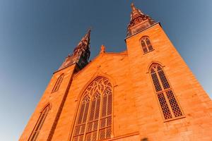 basílica católica romana de la catedral de notre-dame en ottawa, canadá. foto