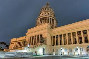 National Capital Building at dusk in Havana, Cuba. photo