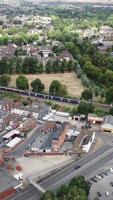 High Angle View of British Residential Homes at Luton Town of England UK video