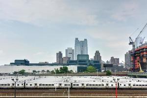 construcción en el desarrollo de hudson yards en midtown west, manhattan, nueva york. foto