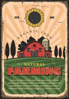 Farming agriculture and organic food vector